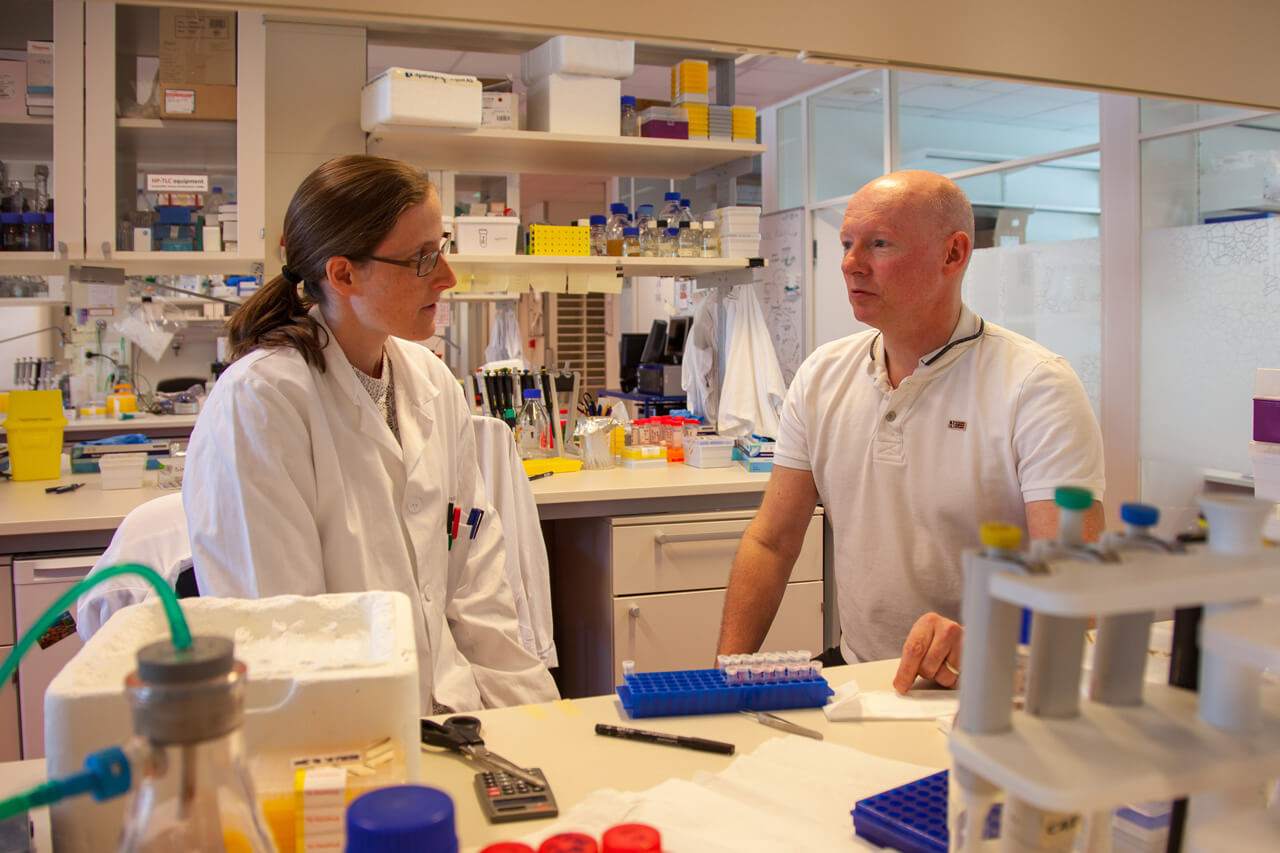 Harald Stenmark på laboratoriet på Radiumhospitalet. Foto: Ketil Jordan